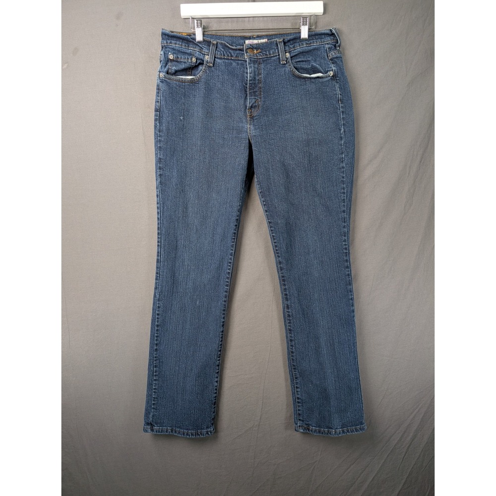 Levis 505 Straight Leg Jeans Womens 14M Blue Denim Stretch Medium Wash 5280